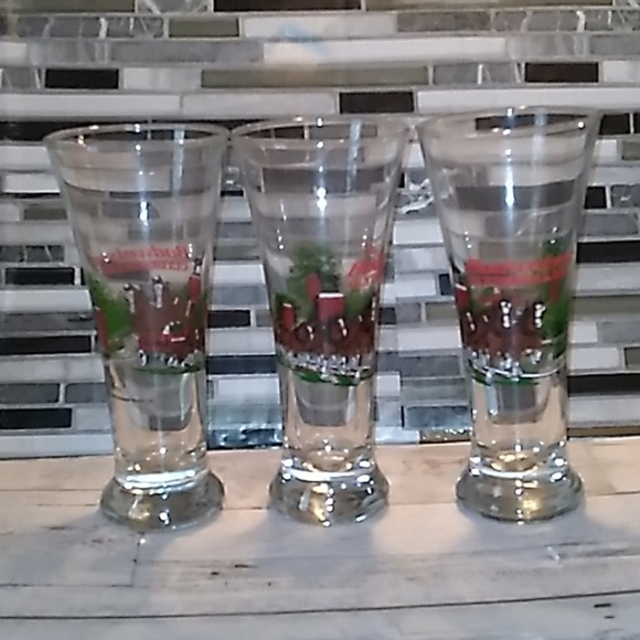 Vintage 1999 Budweiser Clydesdales beer glasses - Picture 1 of 3